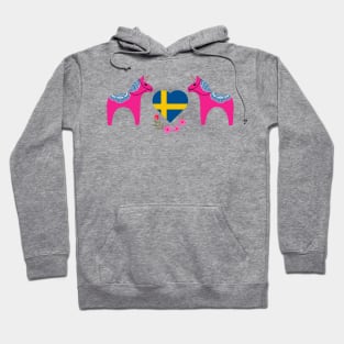 Swedish unicorn dala Hoodie